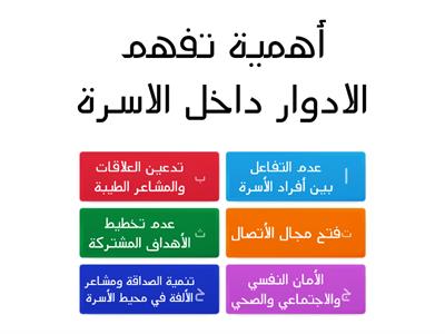 أهميك تفهم الأدوار داخل الأسرة 