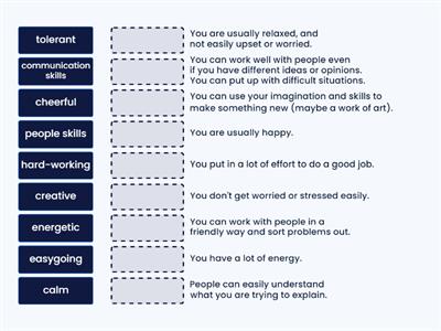 Skills and qualities (language for job interviews)