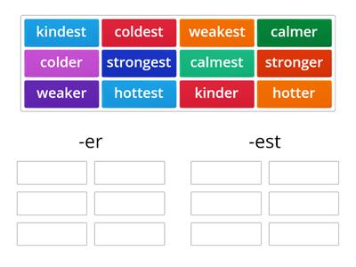 Comparative Suffix (er/est)