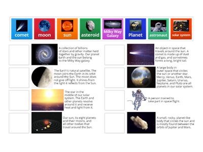 Discover Day Vocabulary Solar System