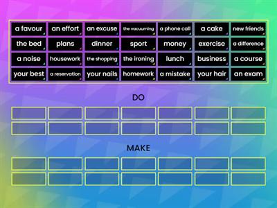 DO and MAKE collocations