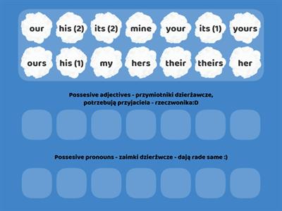 Possesive adjectives and pronouns