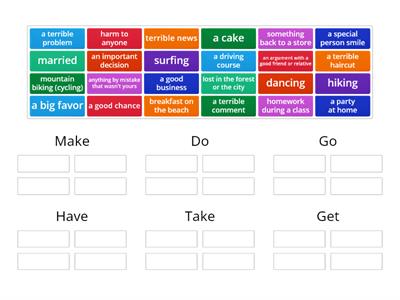 Verb collocations