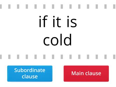 Subordinate or main clause