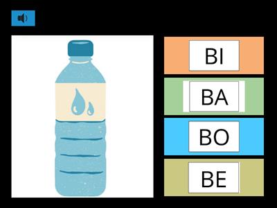 Le sillabe BA, BE, BI, BO, BU