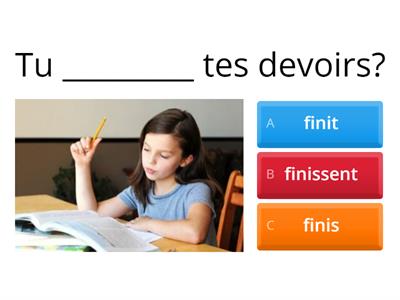 French regular -ir verb conjugations 