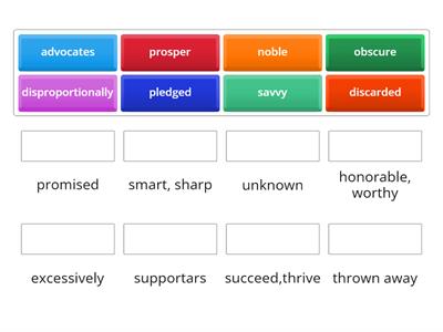 vocabulary matching