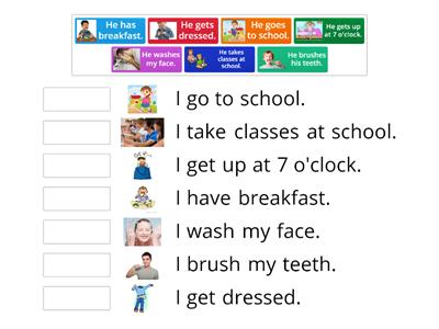 Kids vocabulary - My Day - Daily Routine