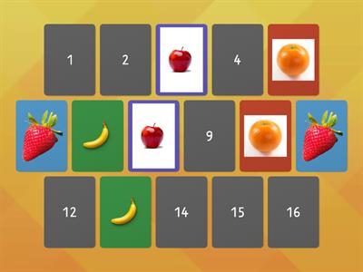 Fruit and vegetable memory game