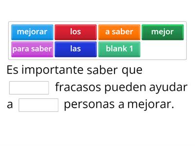 La autoestima y el fracaso. Error analysis.