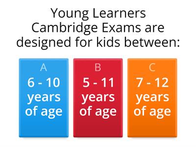 Young Learners Cambridge Exams