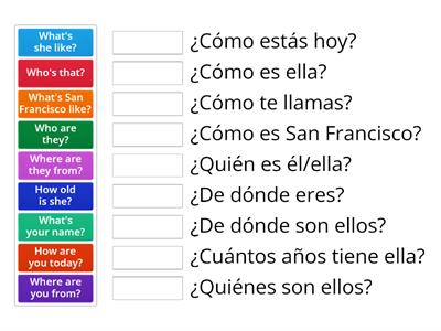 wh questions (english and spanish) 