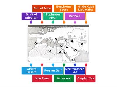 Physical map middle east - Teaching resources