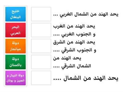 تدريب 1 - درس 1 جمهورية الهند - وحدة 2 - جغرافيا - دراسات اجتماعية - صف ثالث اعدادي 