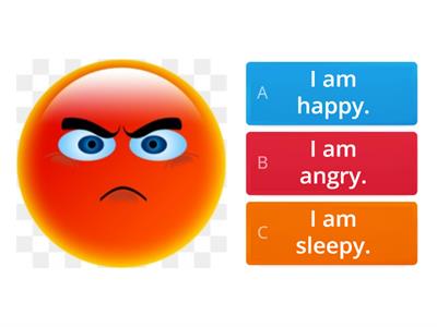 angry/sleepy/ happy/sad/hungry