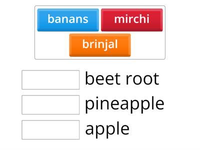 vegetables and fruits 