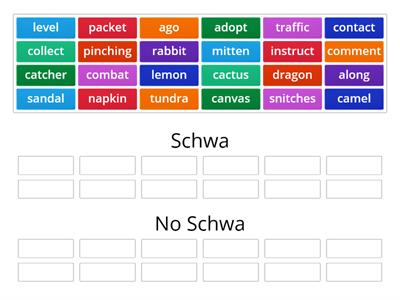 Schwa or not? (level 1) (schwa: a, on, om, en, et)
