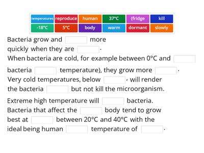 Temperature and Bacterial Growth