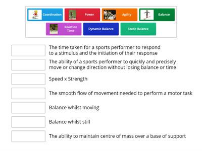 Match up Components of Skill Related Fitness - BTEC
