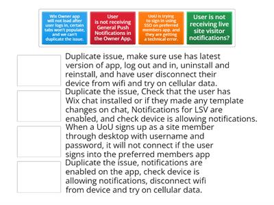 Wix Mobile Apps Troubleshooting Scenarios