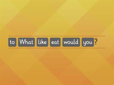 KB2 - U11 What would you like to eat? - unjumble