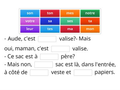 Adjectifs possessifs 2