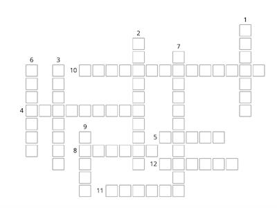 Year 7 - Puberty and Anatomy - Crossword