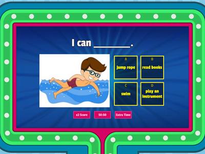  "I can ______" (Vocabulary) Grade 1 October WB