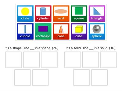 Me1a Math - Shapes and solids - sorting