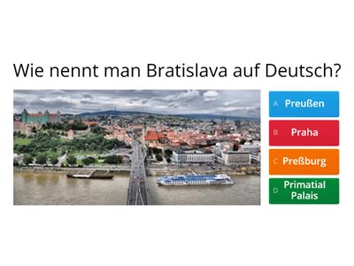 Die Sehenswürdigkeiten in Budapest, Bratislava und Wien