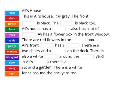 Ali's house.