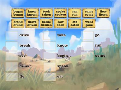 Irregular verbs (match)