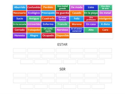 SER vs. ESTAR