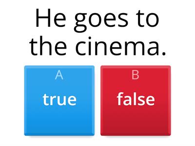 Is it true or false? "He/she/it + s "