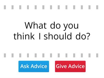 Ask and Giving Advice Game