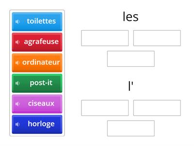 Le matériel de classe