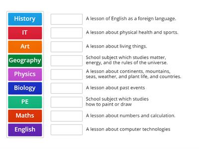 Form 6 School subjects 