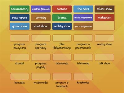 types of tv programmes translation