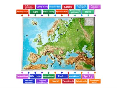 Slepá mapa Evropy 1.část