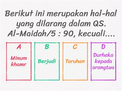 ULANGAN HARIAN KE 1 PAI kelas 8