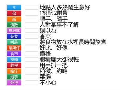 第一冊第五課菜市仔學堂