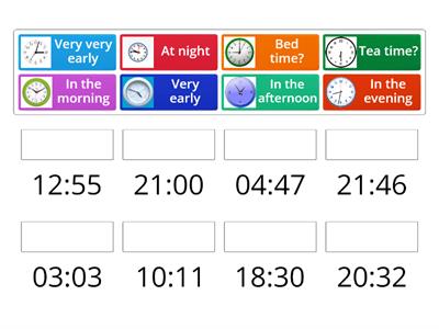 Match analogue to 24 hour clocks