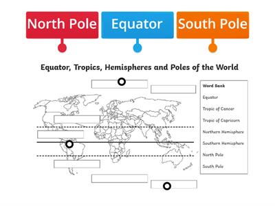  Label the divisions of The Earth and other Locations 1