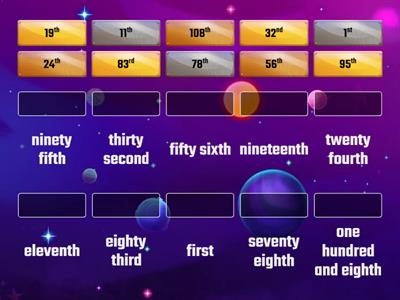 "Ordinal numbers"