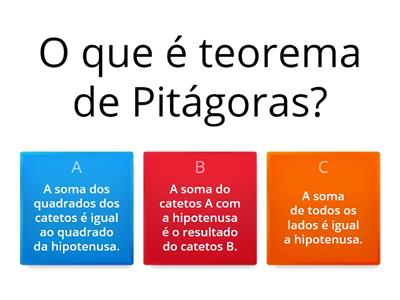 Teorema de Pitágoras - Atv 1