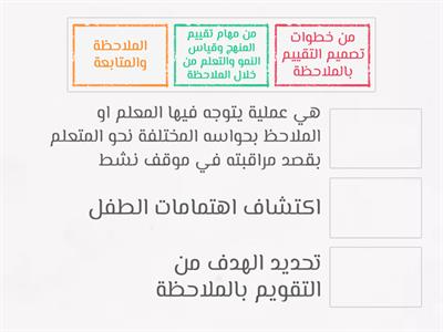 الملاحظة وتقييم طفل الروضة