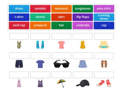 Summer Clothes - Grade 3 - Activity #4