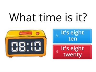 What time is it? | Telling the time | Hours - Quiz lesson3