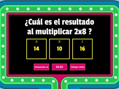¿Sabes las tablas de multiplicar?