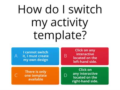 Creating, switching and editing templates